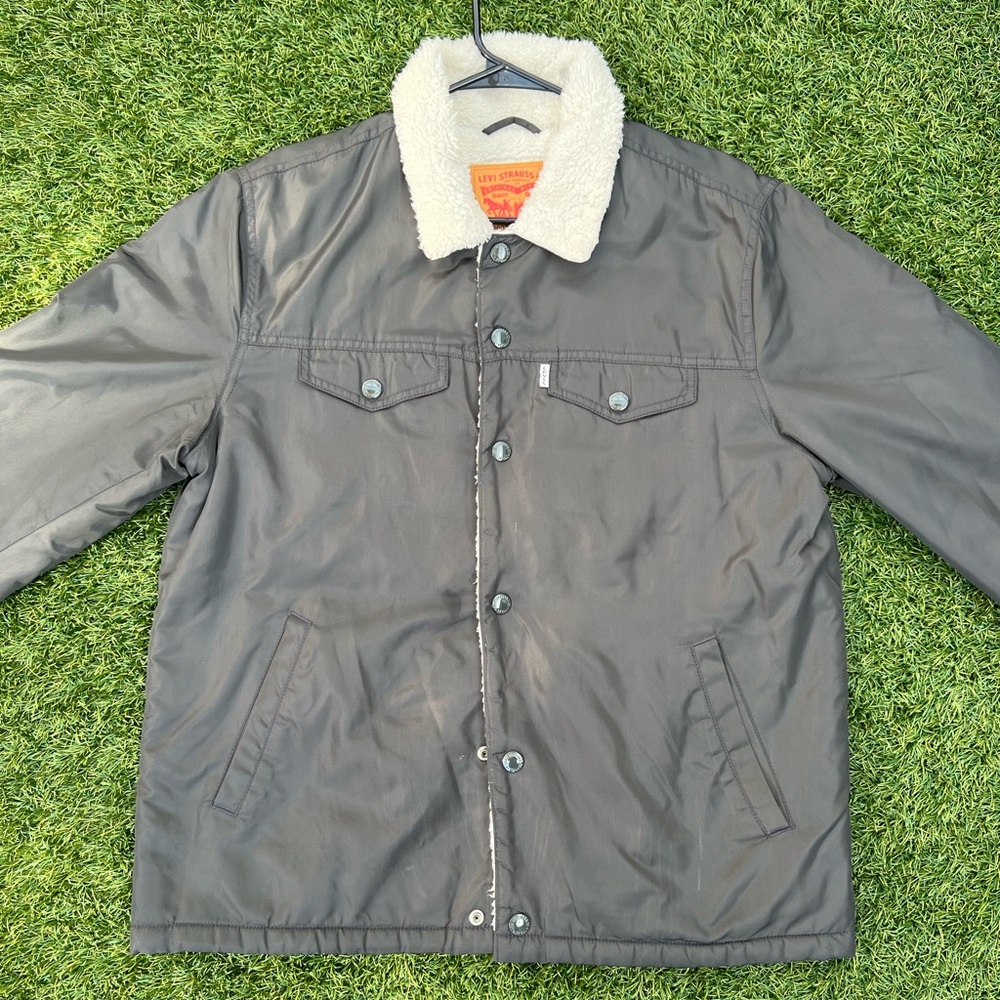 Levis Men Trucker Sherpa Button Up Jacket